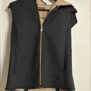 SFERA CASUAL Junior fleece vest, size M, checked, sheepskin